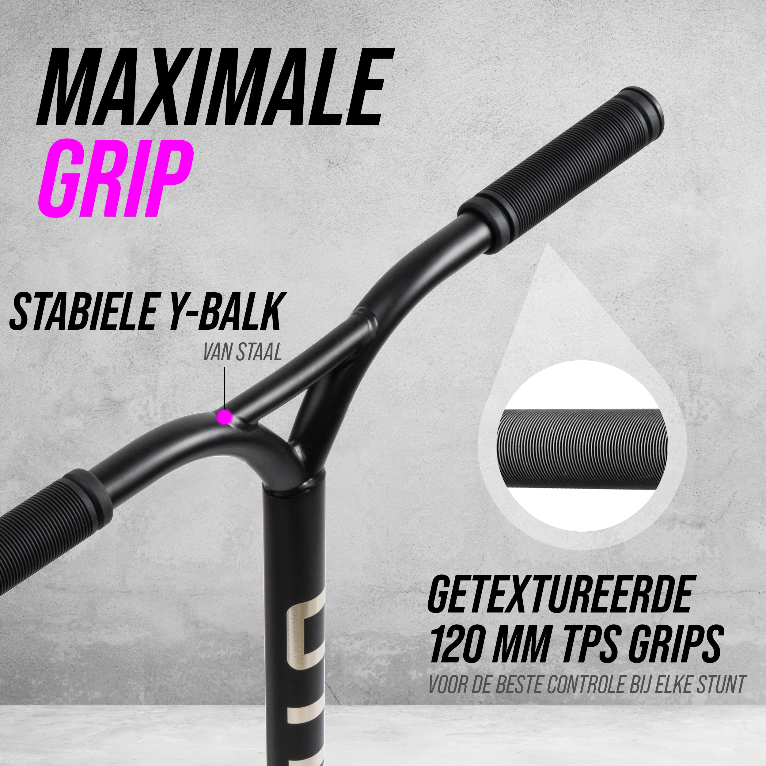 Apollo Apollo Stunt Step "Hawk" - Freestyle Kickstep Black Rainbow