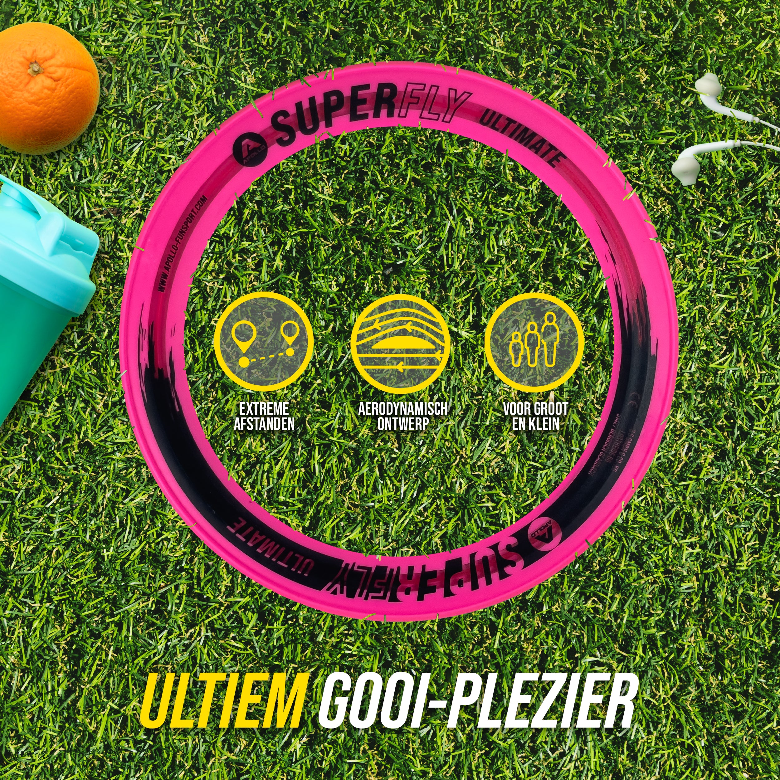 Apollo Apollo Superfly Werpring - Aerodynamische Professionele Vliegende Schijf Pink