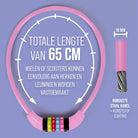 Apollo Fietsslot met cijfers voor kinderen, 10x650 mm, scooterslot, cijferslot Roze