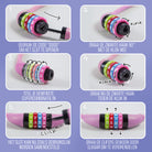 Apollo Fietsslot met cijfers voor kinderen, 10x650 mm, scooterslot, cijferslot Roze