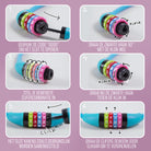 Apollo Fietsslot met cijfers voor kinderen, 10x650 mm, scooterslot, cijferslot Blauw