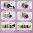 Apollo Fietsslot met cijfers voor kinderen, 10x650 mm, scooterslot, cijferslot Groen