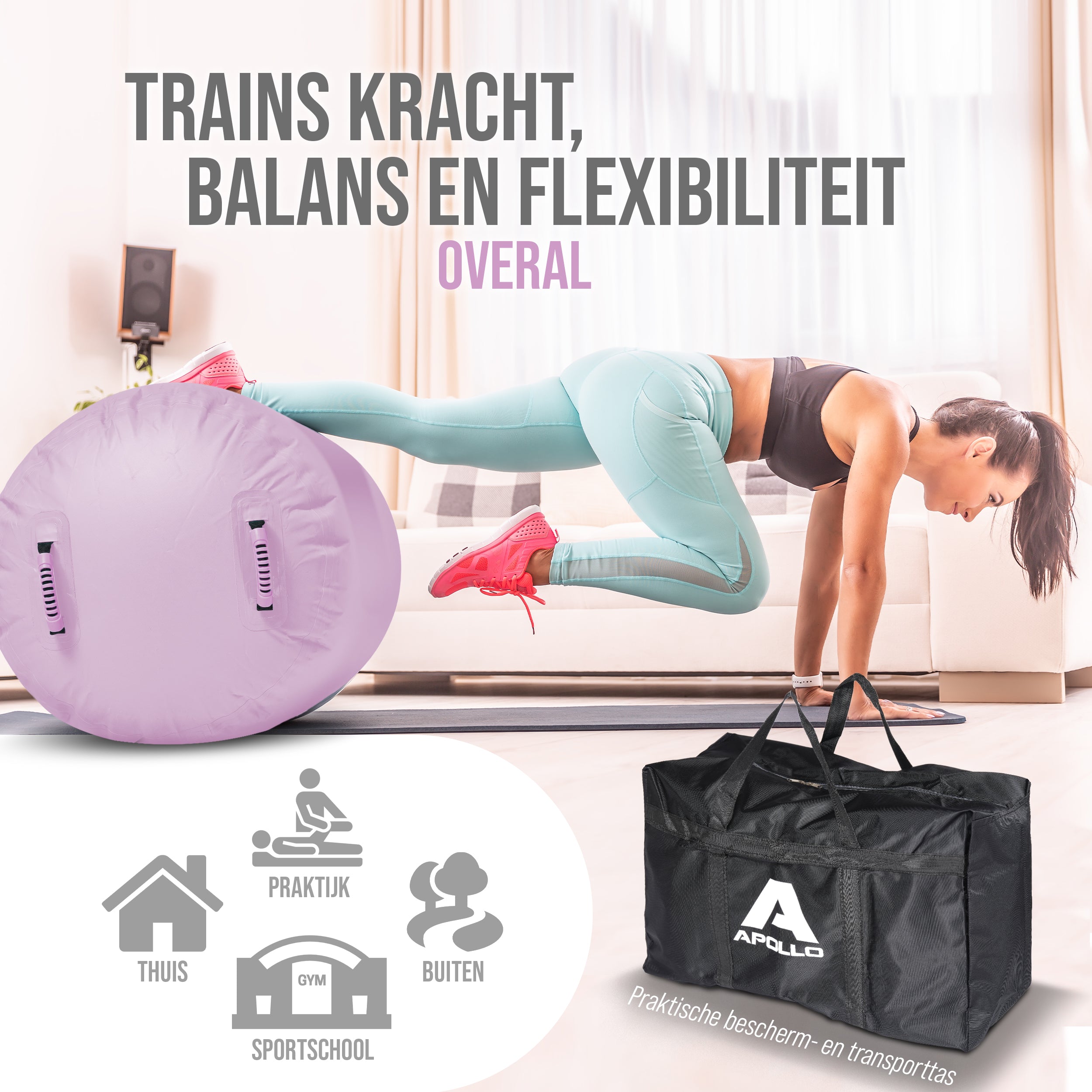 Apollo Air Roll Pro - Air Track Roll Pink 120x60