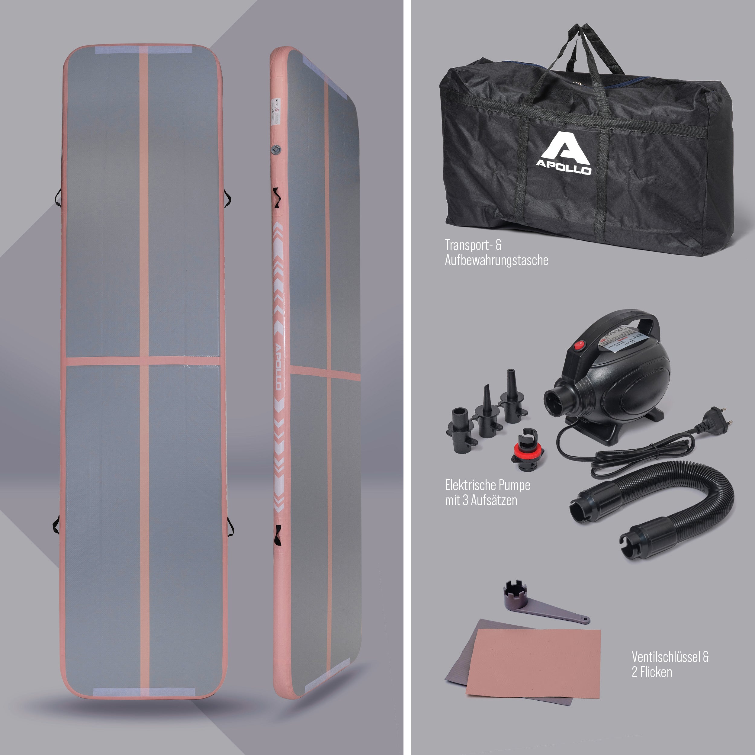 Apollo Air Mat Pro - Air Track Mat Peach 400x100x10