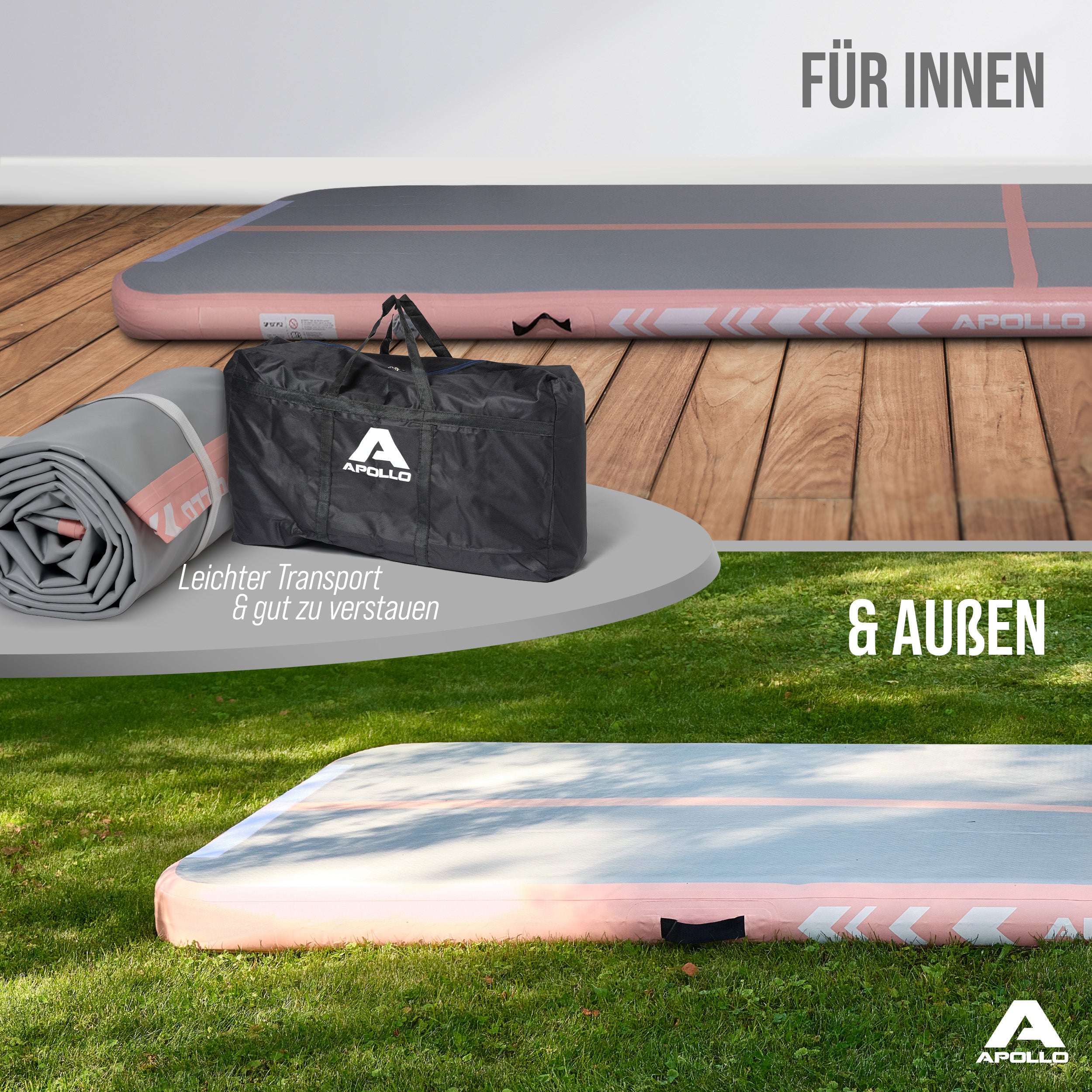 Apollo Air Mat Pro - Air Track Mat Peach 400x100x10