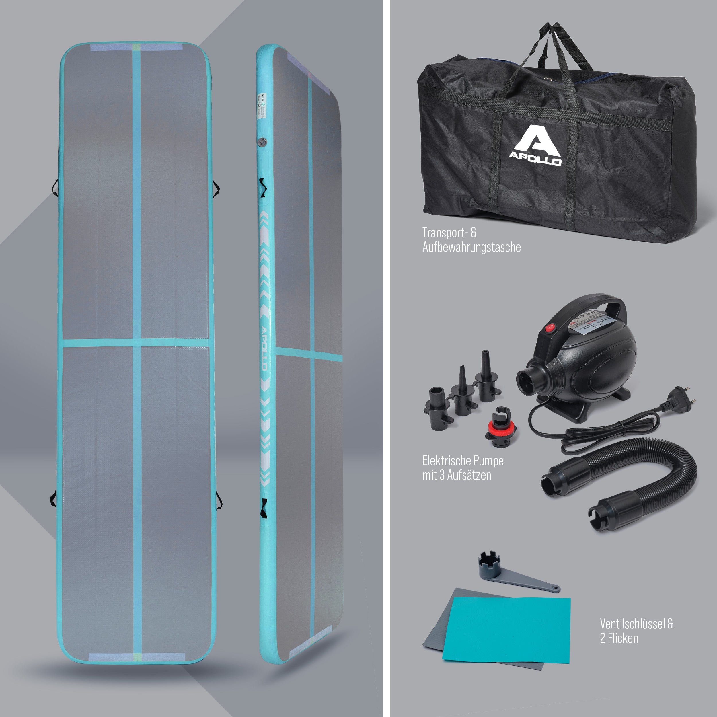 Apollo Air Mat Pro - Air Track Mat Mint 400x100x10