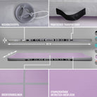 Apollo Air Mat Pro - Air Track Mat Pink - Full Color 400x100x10