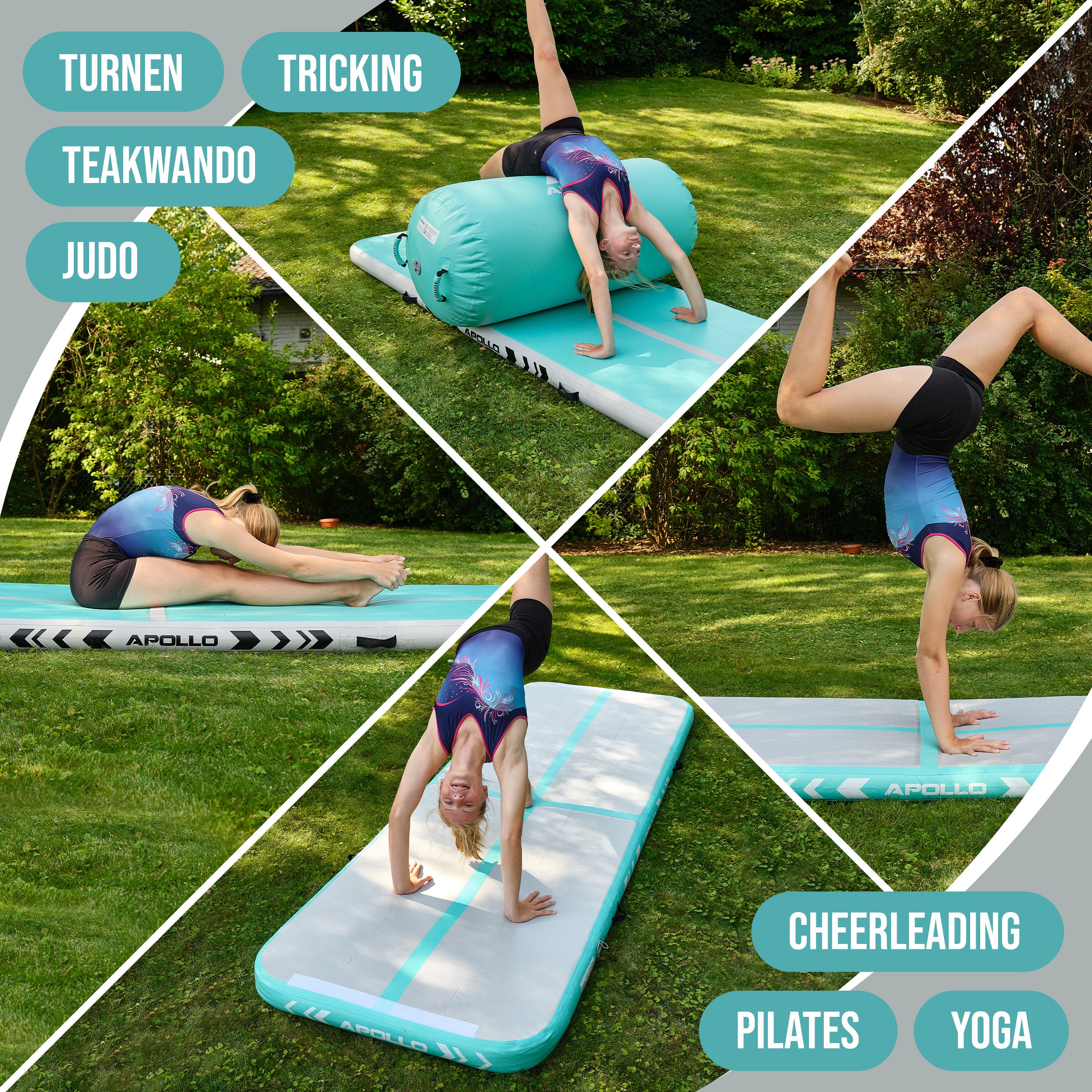 Apollo Air Mat Pro - Air Track Mat Mint 300x100x10