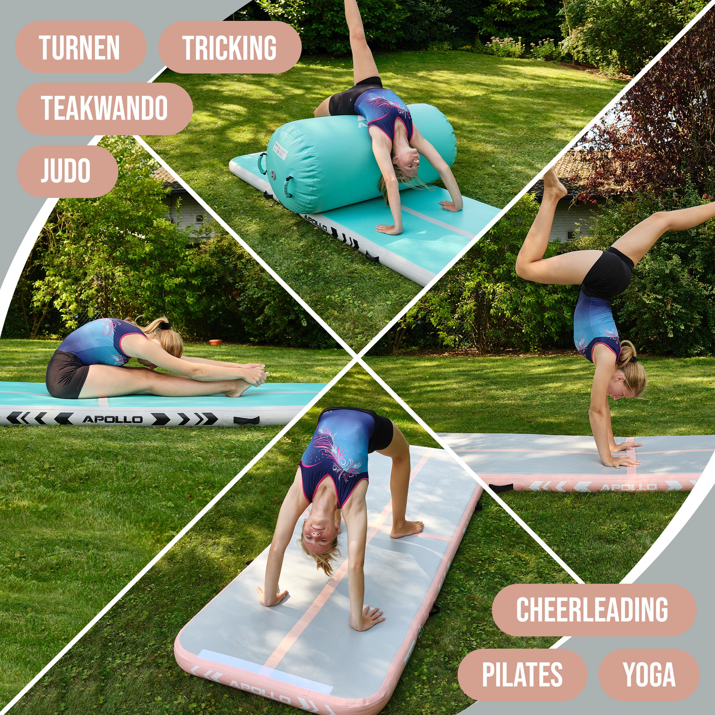 Apollo Air Mat Pro - Air Track Mat Peach 300x100x10