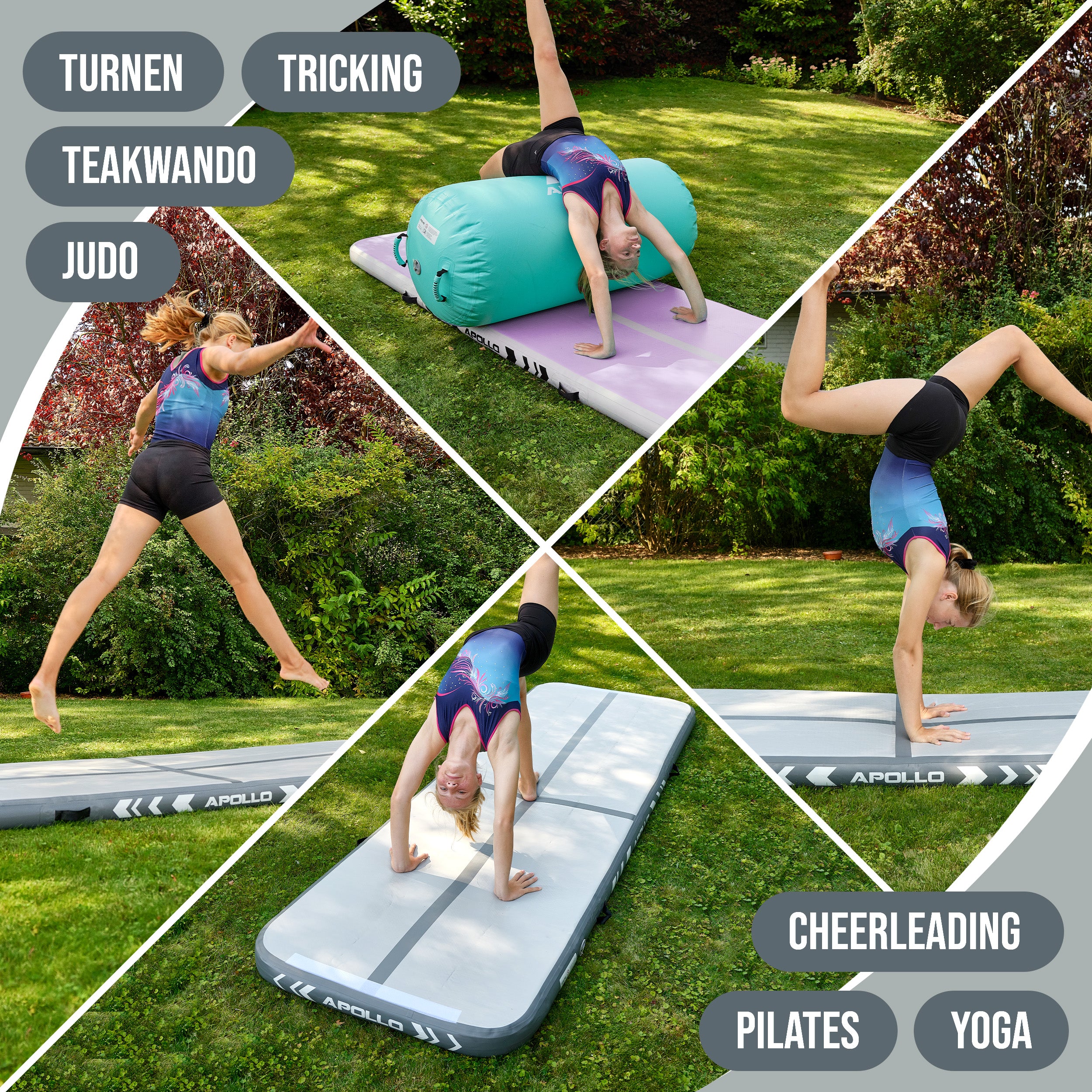 Apollo Air Mat Pro - Air Track Mat Grey 300x100x10