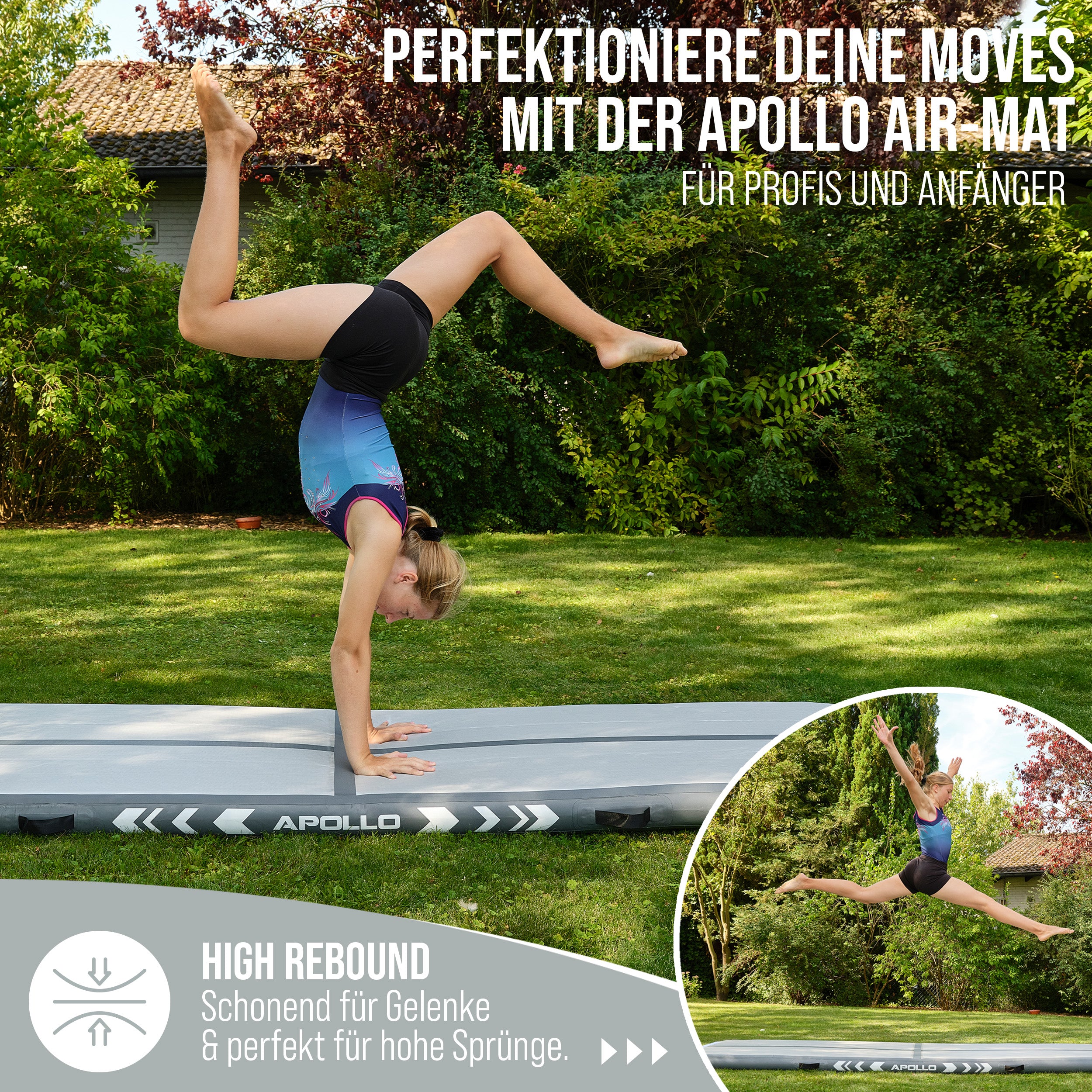 Apollo Air Mat Pro - Air Track Mat Grey 400x100x10