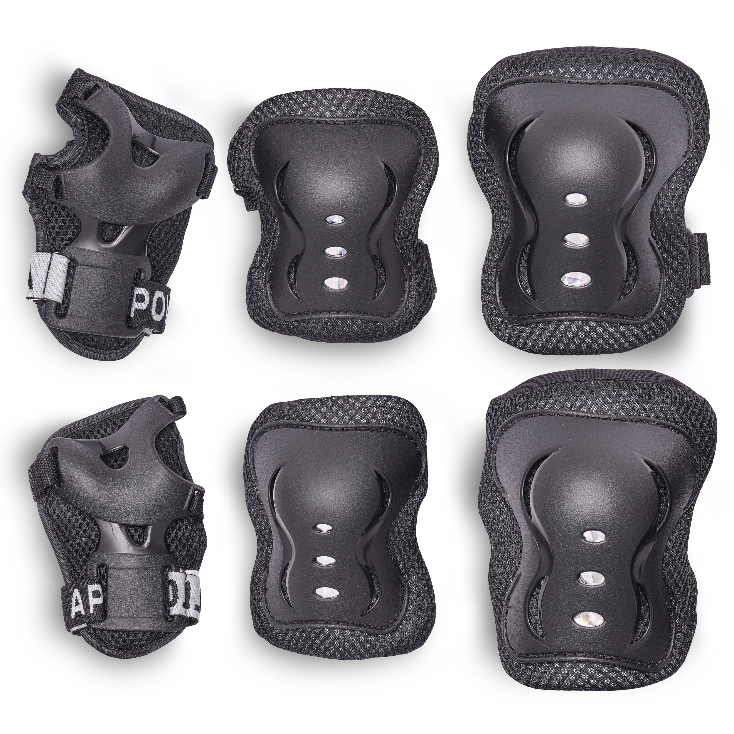 Apollo Apollo Beschermerset voor Kinderen, knie- en elleboogbeschermers Black Black