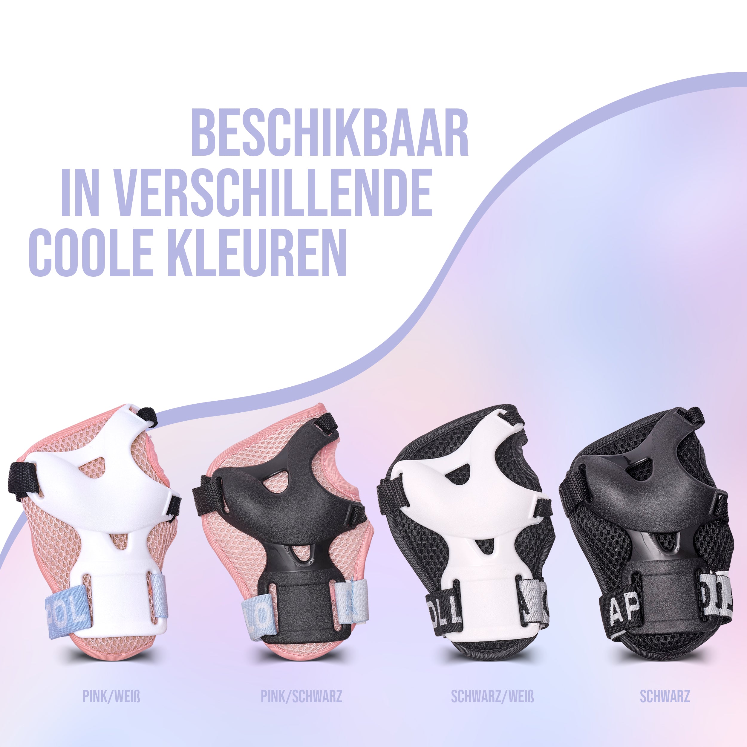 Apollo Apollo Beschermerset voor Kinderen, knie- en elleboogbeschermers Rosa Black