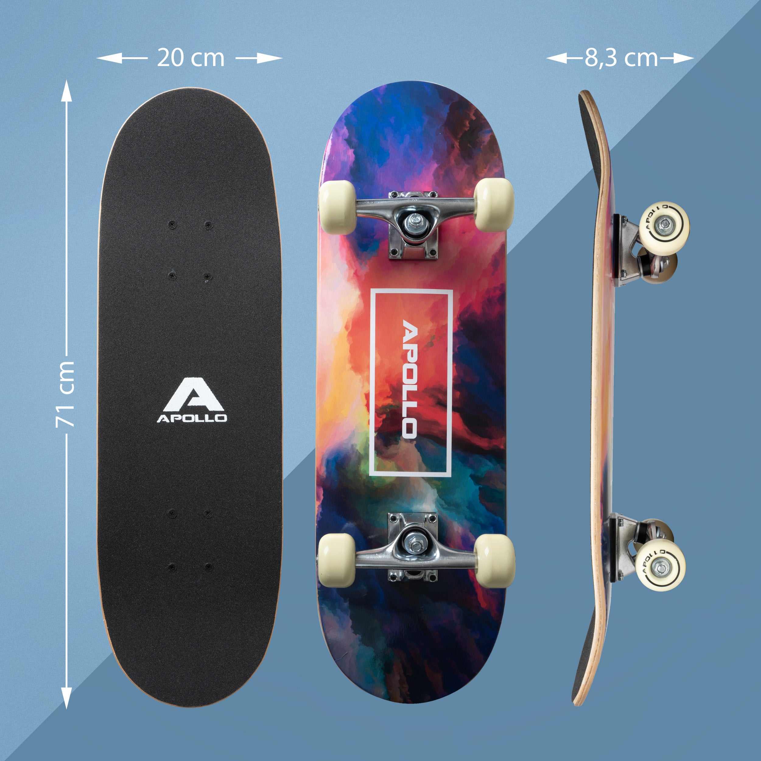 Apollo Kinderen Skateboard 71cm - Color Nebula