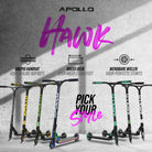 Apollo Apollo Stunt Step "Hawk" - Freestyle Kickstep Full-Rainbow