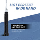 Apollo Badmintonset Match Pro 400 - Badmintonracket voor kinderen en volwassenen Wit Zwart