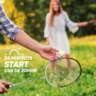 Apollo Badmintonset Match Pro 400 - Badmintonracket voor kinderen en volwassenen Wit Zwart