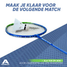 Apollo Badmintonset Match Pro 400 - Badmintonracket voor kinderen en volwassenen Blauw Groen