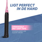 Apollo Badmintonset Match Pro 400 - Badmintonracket voor kinderen en volwassenen Blauw Roze