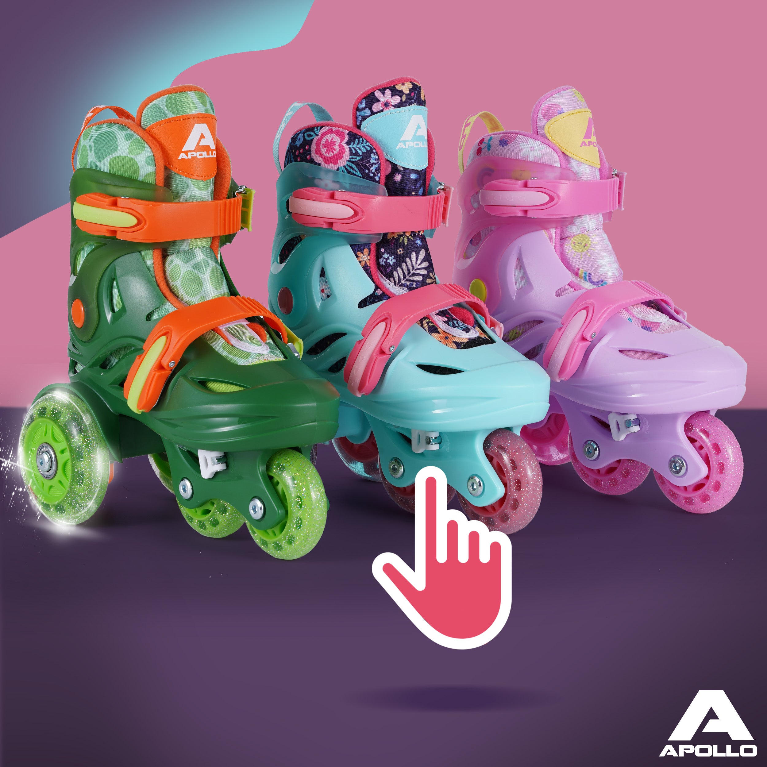 Apollo Funsport NL Apollo Kids My 1st skates verstelbaar, verstelbare rolschaatsen voor kinderen, maat 26-30 Mint