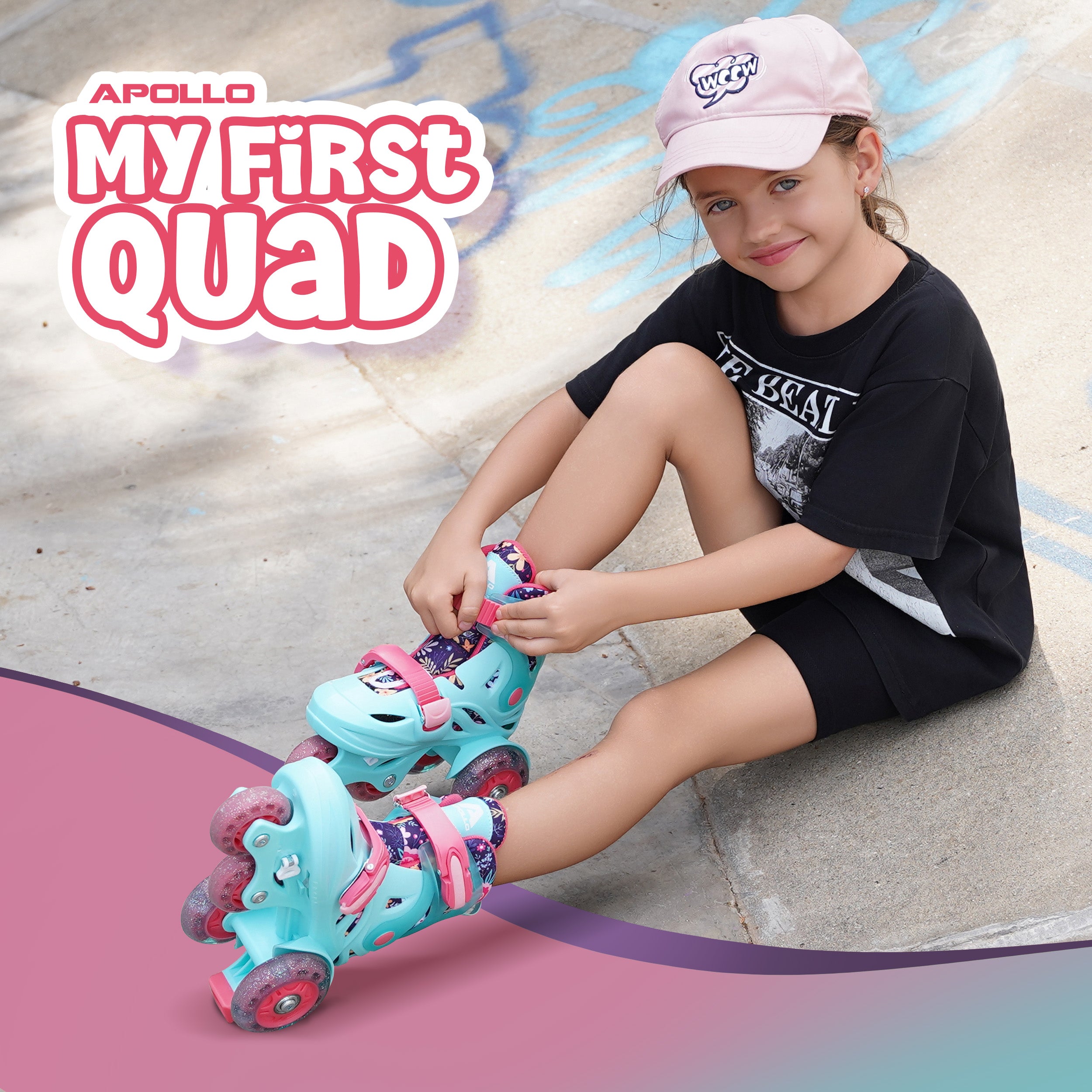 Apollo Funsport NL Apollo Kids My 1st skates verstelbaar, verstelbare rolschaatsen voor kinderen, maat 26-30 Mint