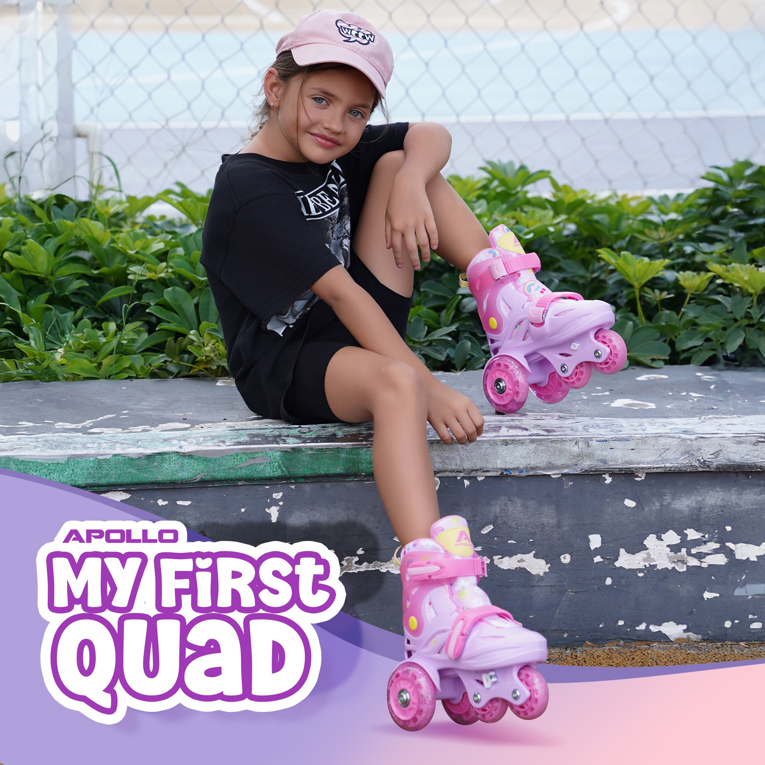 Apollo Funsport NL Apollo Kids My 1st skates verstelbaar, verstelbare rolschaatsen voor kinderen, maat 26-30 Roze