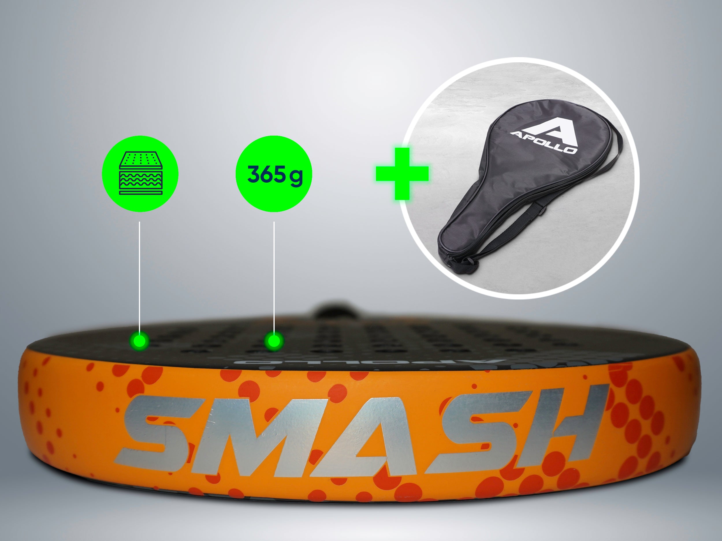 Apollo Funsport Nederland Apollo 3K Smash Padelracket Orange