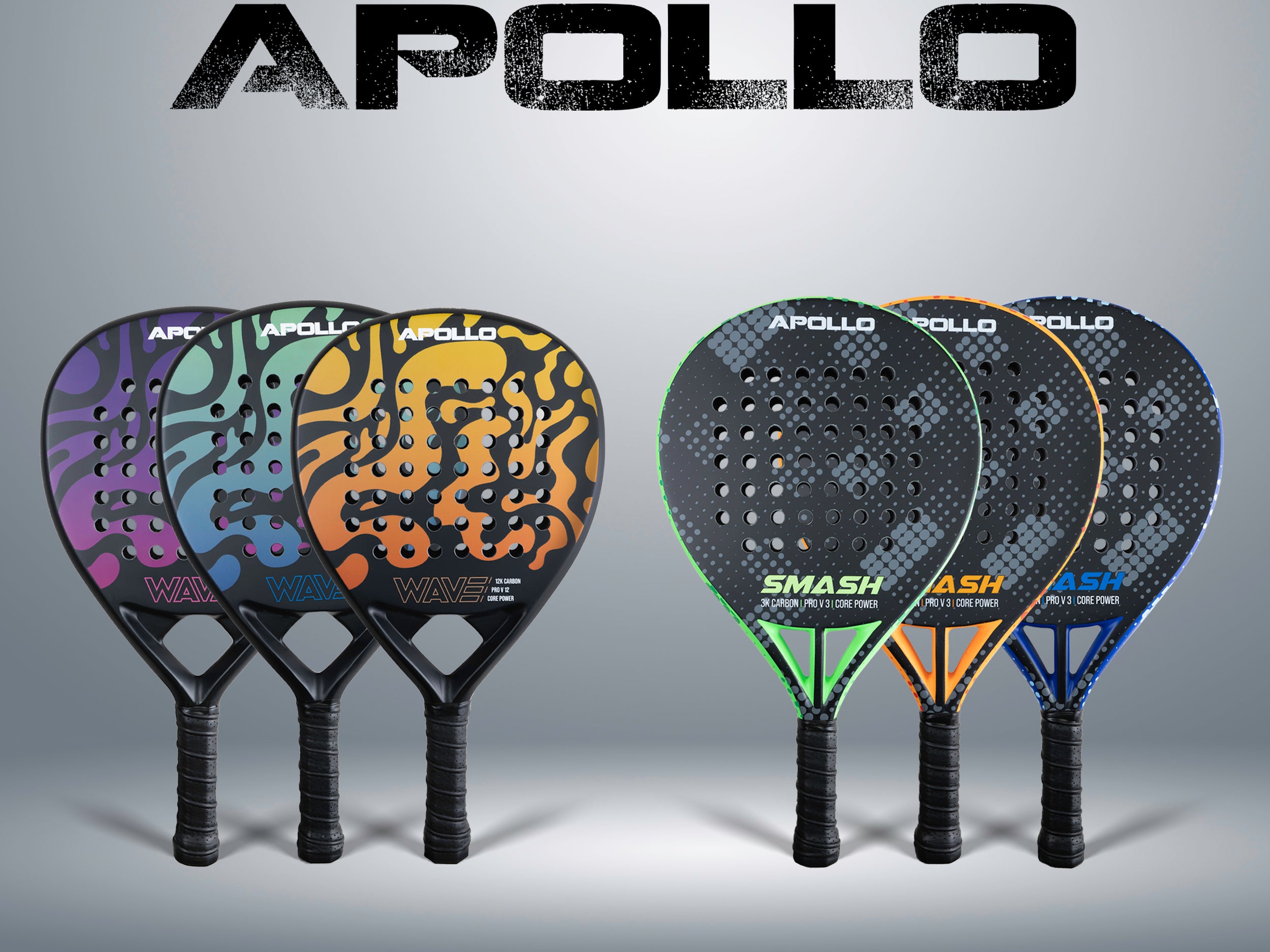 Apollo Funsport Nederland Apollo 3K Smash Padelracket Silver Blue