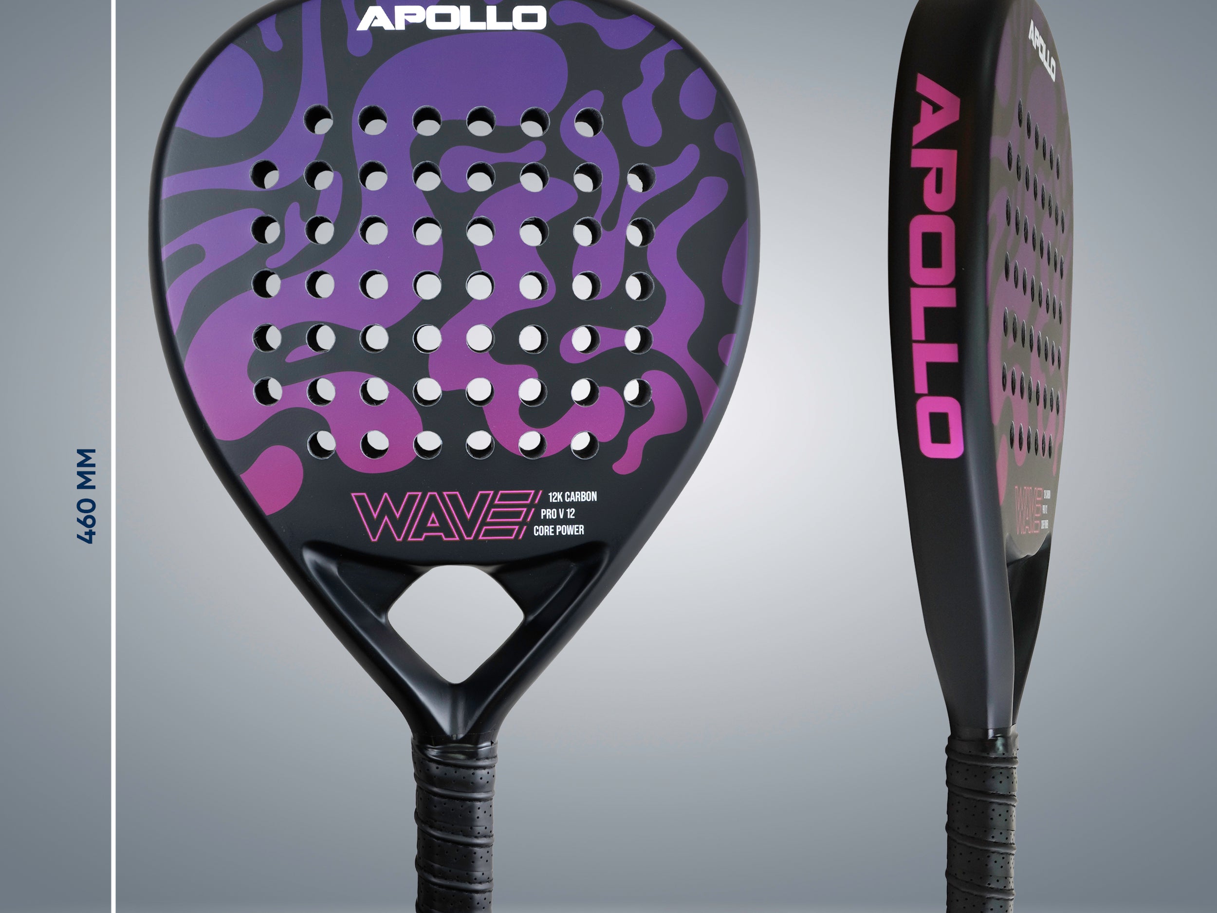 Apollo Funsport Nederland Apollo 12K Wave Padelracket Purple Pink