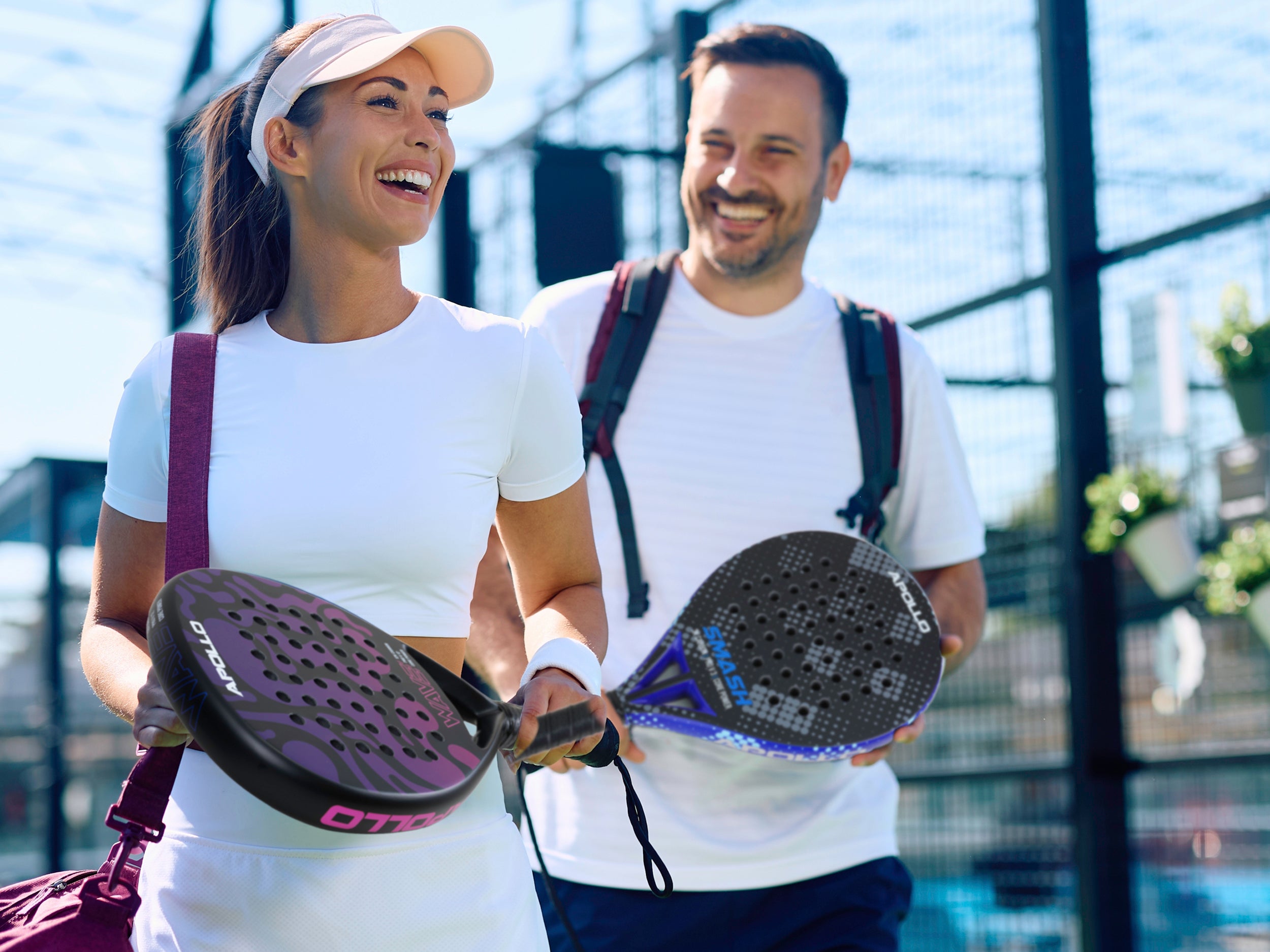 Apollo Funsport Nederland Apollo 12K Wave Padelracket Purple Pink