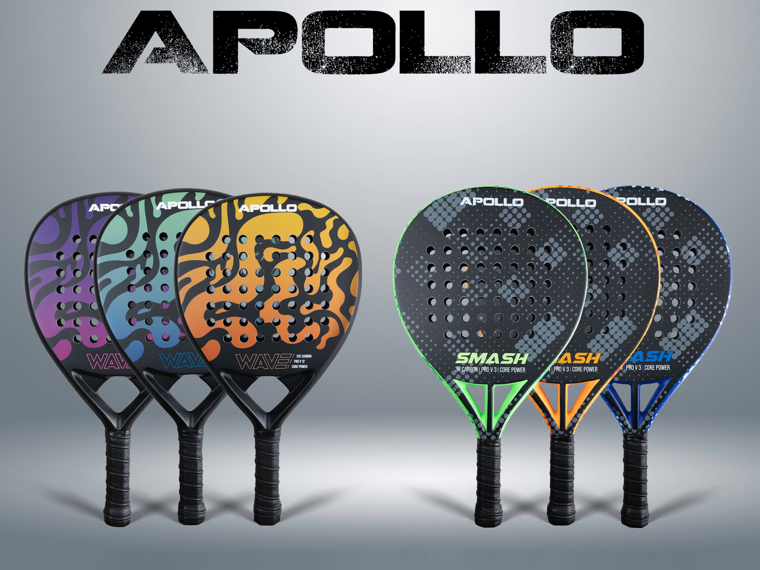 Apollo Funsport Nederland Apollo 12K Wave Padelracket Purple Pink