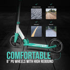 Apollo 'Phantom Pro' Opvouwbare en in hoogte verstelbare stadsscooter Mint