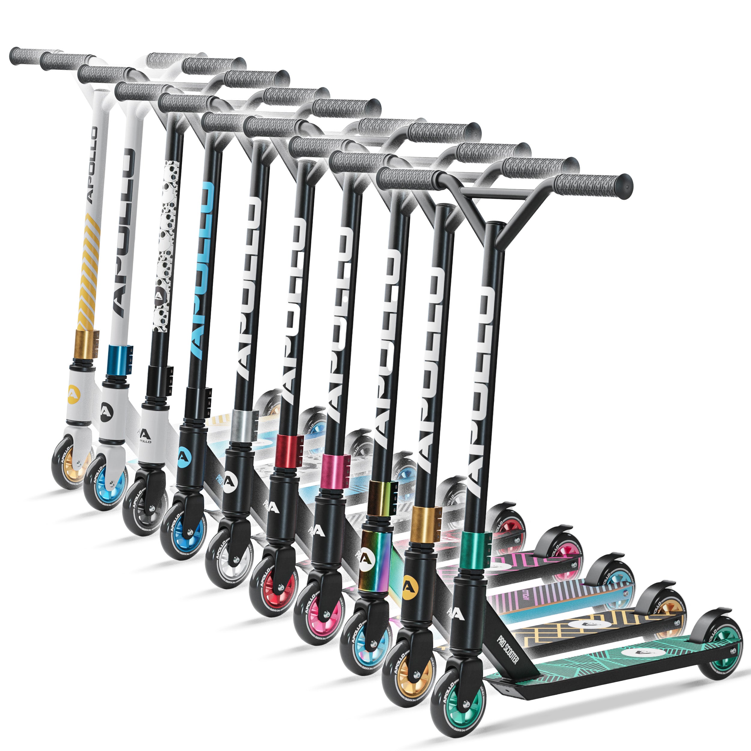 Apollo Stunt Scooter 'Genius Pro' hoogwaardige stuntstep met ABEC 9 kogellagers