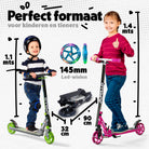 Apollo 145 mm City-Scooter met Vering "Skyracer" opvouwbaar en in hoogte verstelbaar Zwart