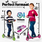 Apollo 145 mm City-Scooter met Vering "Skyracer" opvouwbaar en in hoogte verstelbaar Starlight