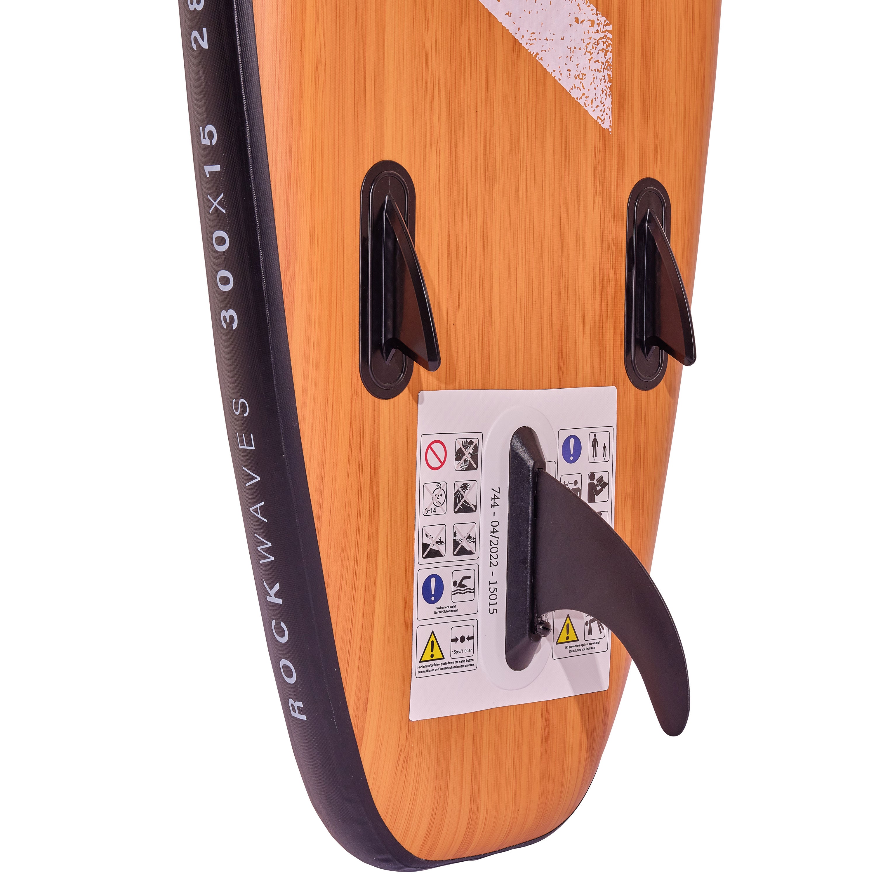 Apollo Funsport NL SUP Board 'Wood' 3m incl. SUP Peddel, Pomp en Reparatiekit Wood Geel