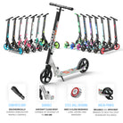 Apollo 'Phantom Pro' Opvouwbare en in hoogte verstelbare stadsscooter Flamingo