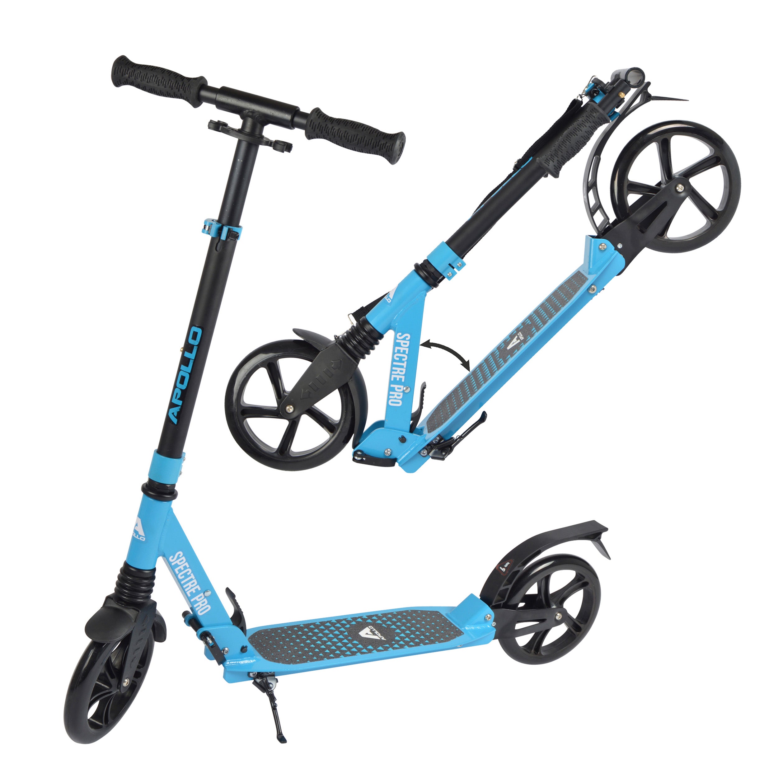 Apollo Luxus Cityroller mit Doppelfederung "Spectre" City-Roller klapp- und verstellbar Blau