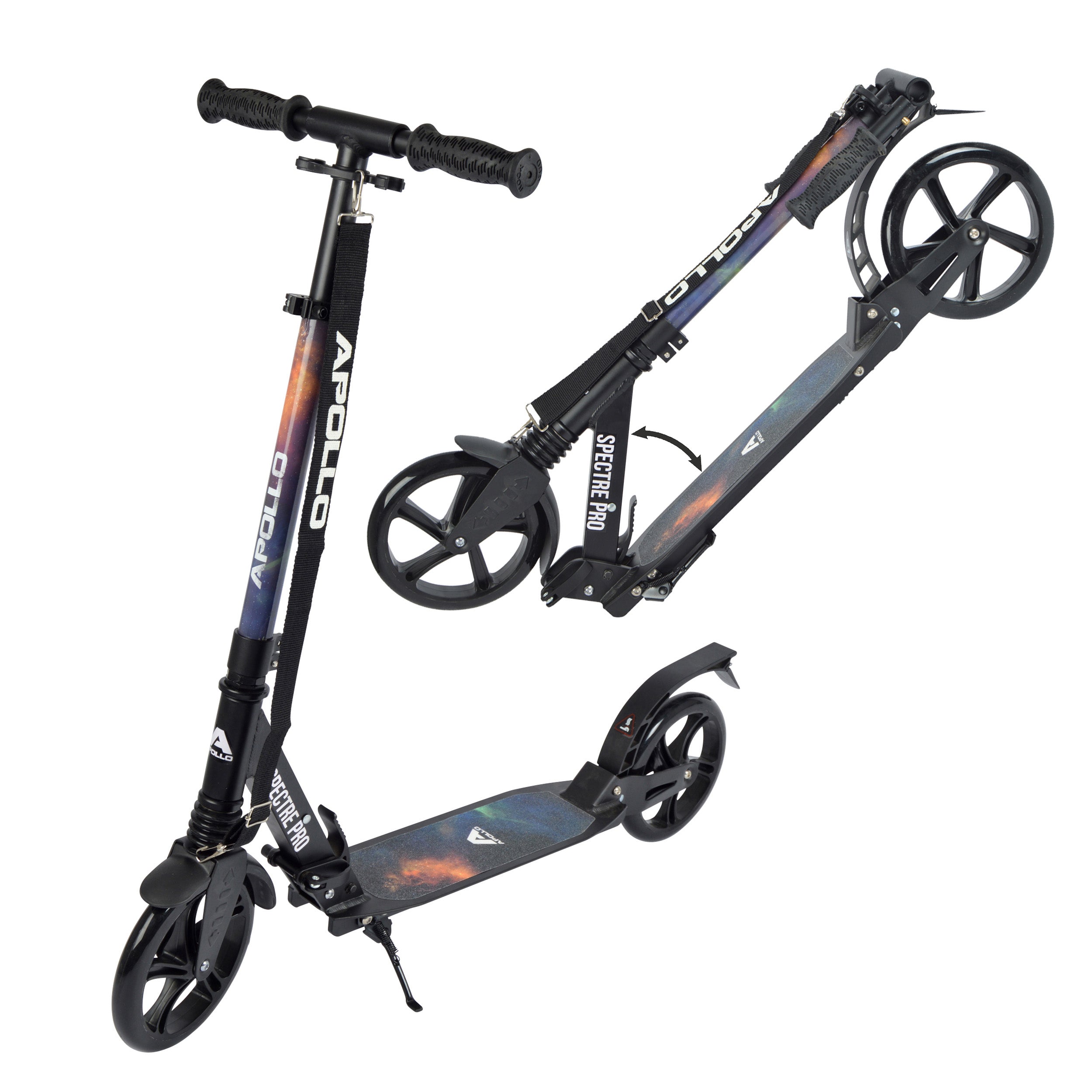 Apollo Luxus Cityroller mit Doppelfederung "Spectre" City-Roller klapp- und verstellbar Galaxy