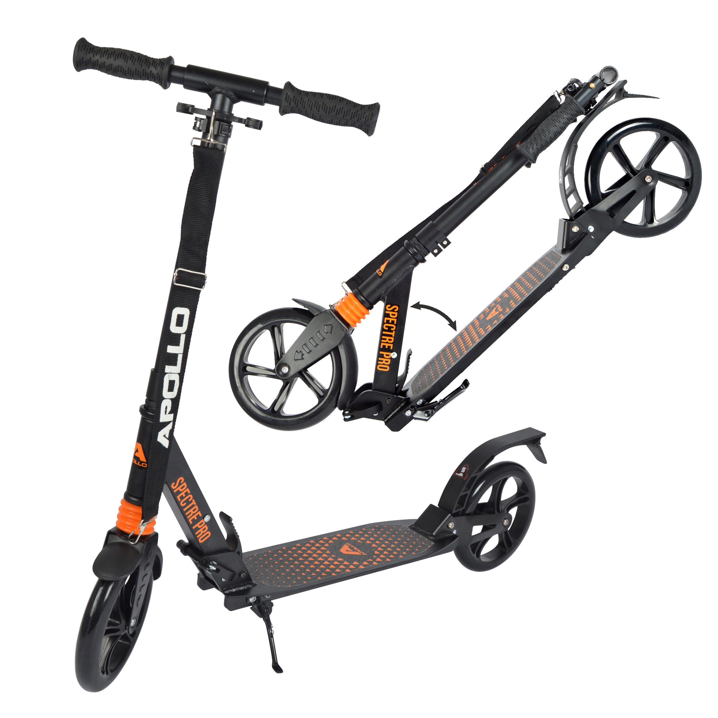 Apollo Luxus Cityroller mit Doppelfederung "Spectre" City-Roller klapp- und verstellbar Orange