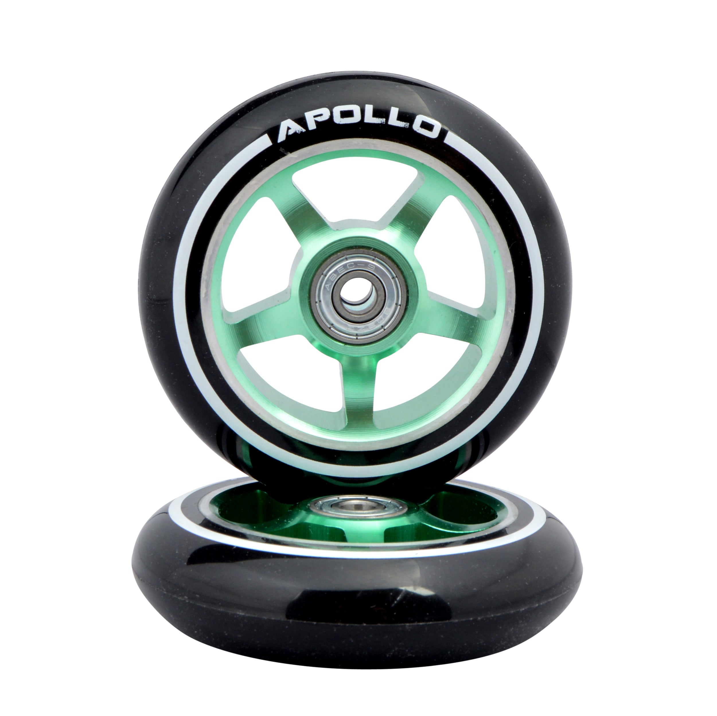 Apollo APOLLO Stunt Scooter reservewielenset Pro Wheels 100mm - ABEC 9 kogellagers Groen - ALU Core