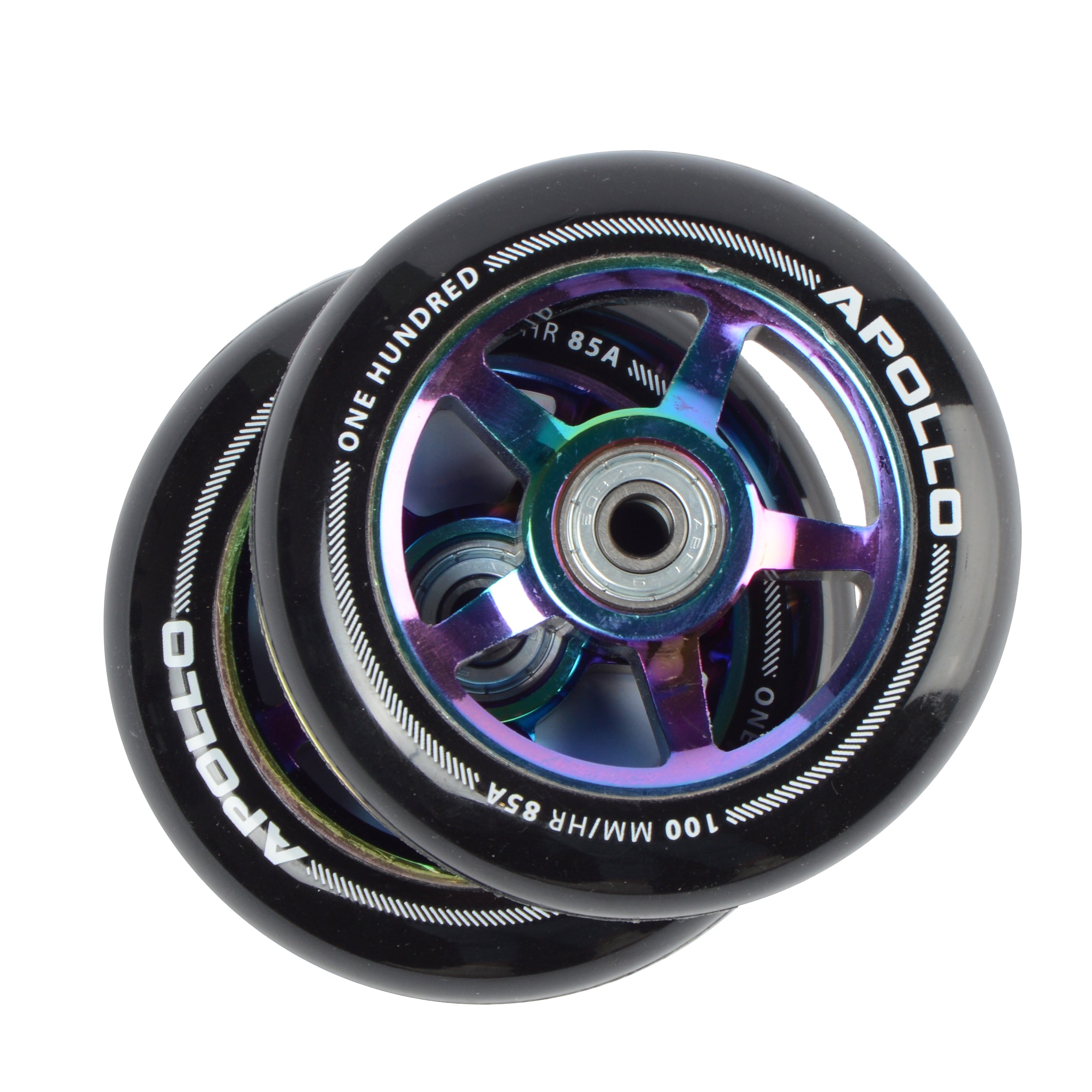 Apollo APOLLO Stunt Scooter reservewielenset Pro Wheels 100mm - ABEC 9 kogellagers Rainbow - ALU Core