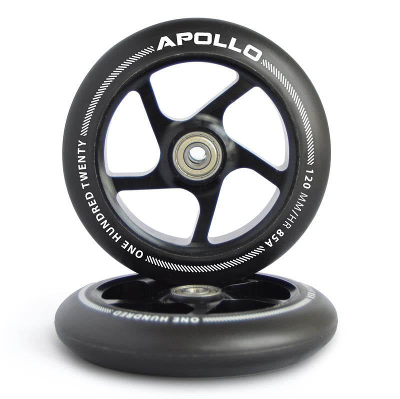Apollo APOLLO Stunt Scooter reservewielenset Pro Wheels 120mm - ABEC 9 kogellagers Zwart
