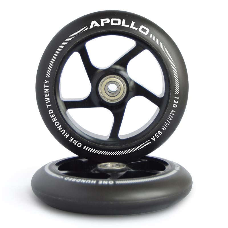 Apollo APOLLO Stunt Scooter reservewielenset Pro Wheels 120mm - ABEC 9 kogellagers Zwart