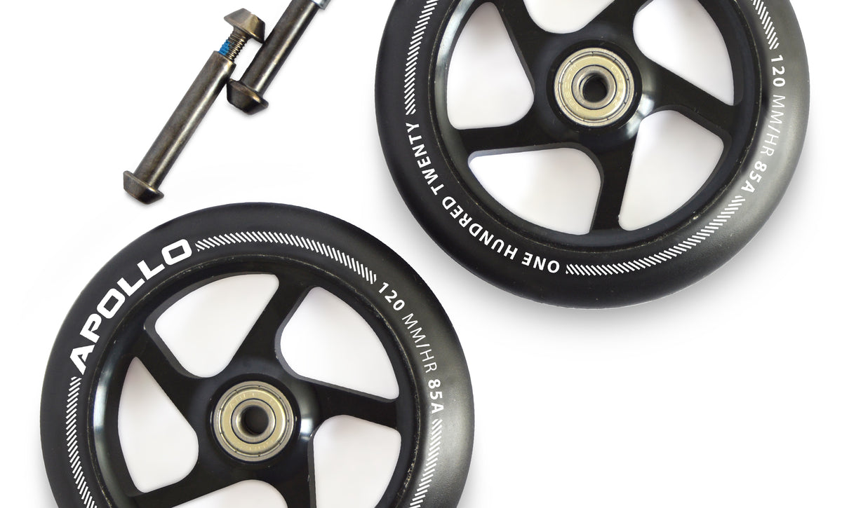 Apollo APOLLO Stunt Scooter reservewielenset Pro Wheels 120mm - ABEC 9 kogellagers Zwart