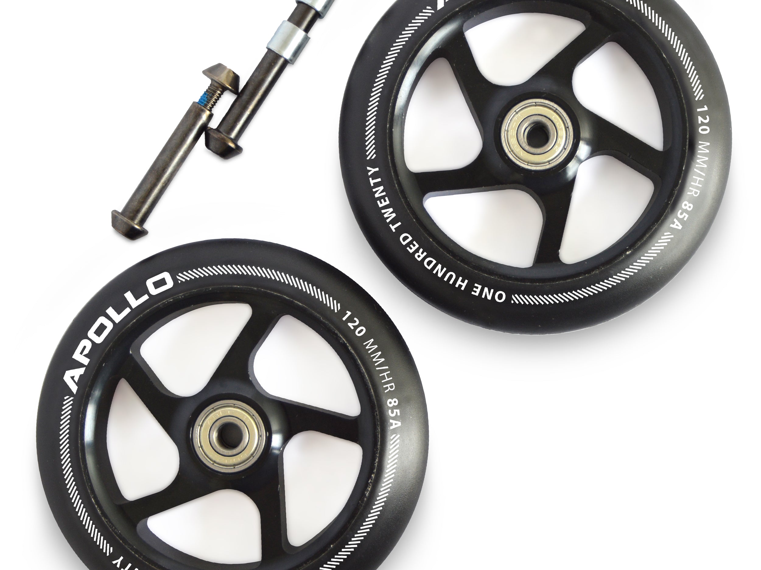 Apollo APOLLO Stunt Scooter reservewielenset Pro Wheels 120mm - ABEC 9 kogellagers Zwart
