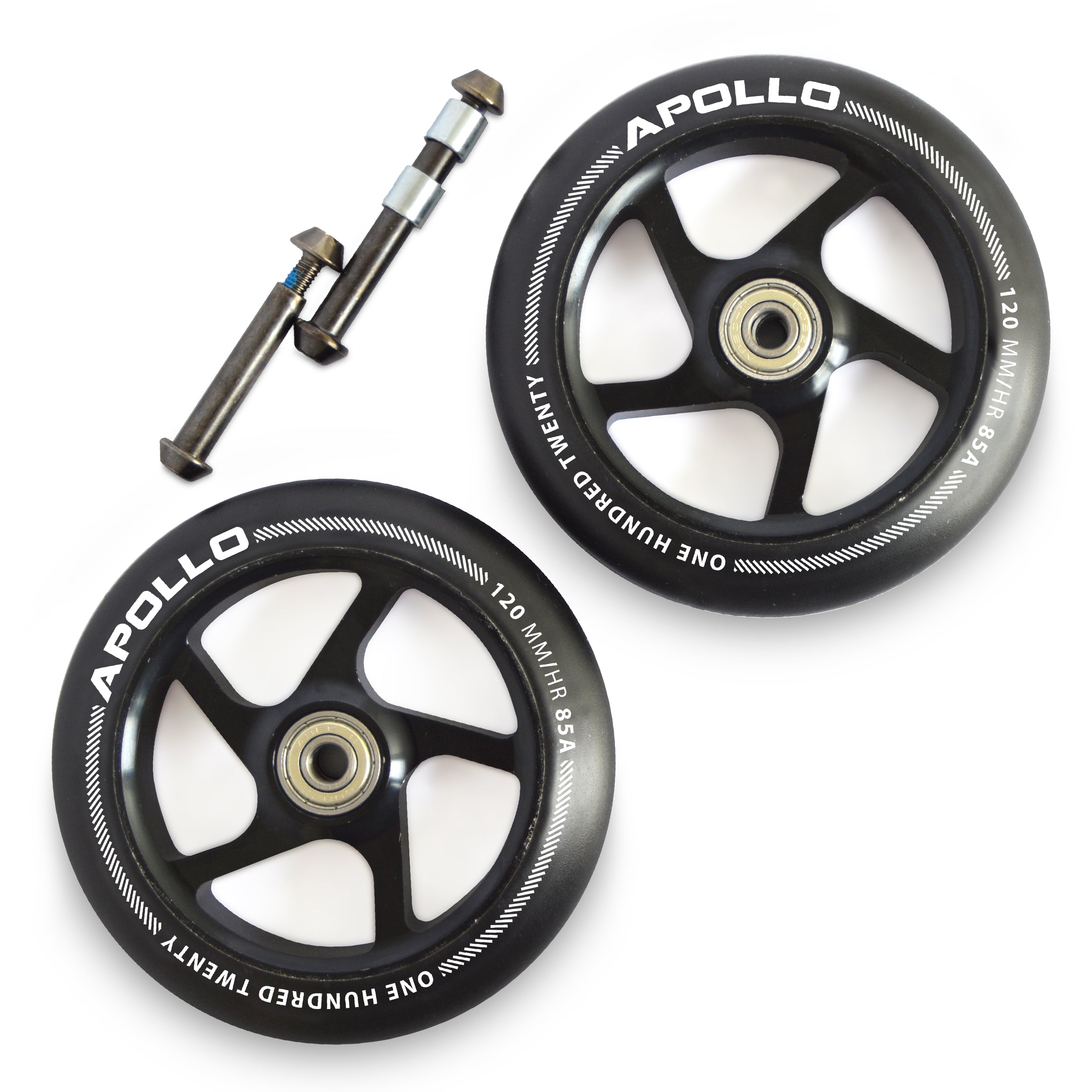 Apollo APOLLO Stunt Scooter reservewielenset Pro Wheels 120mm - ABEC 9 kogellagers Zwart