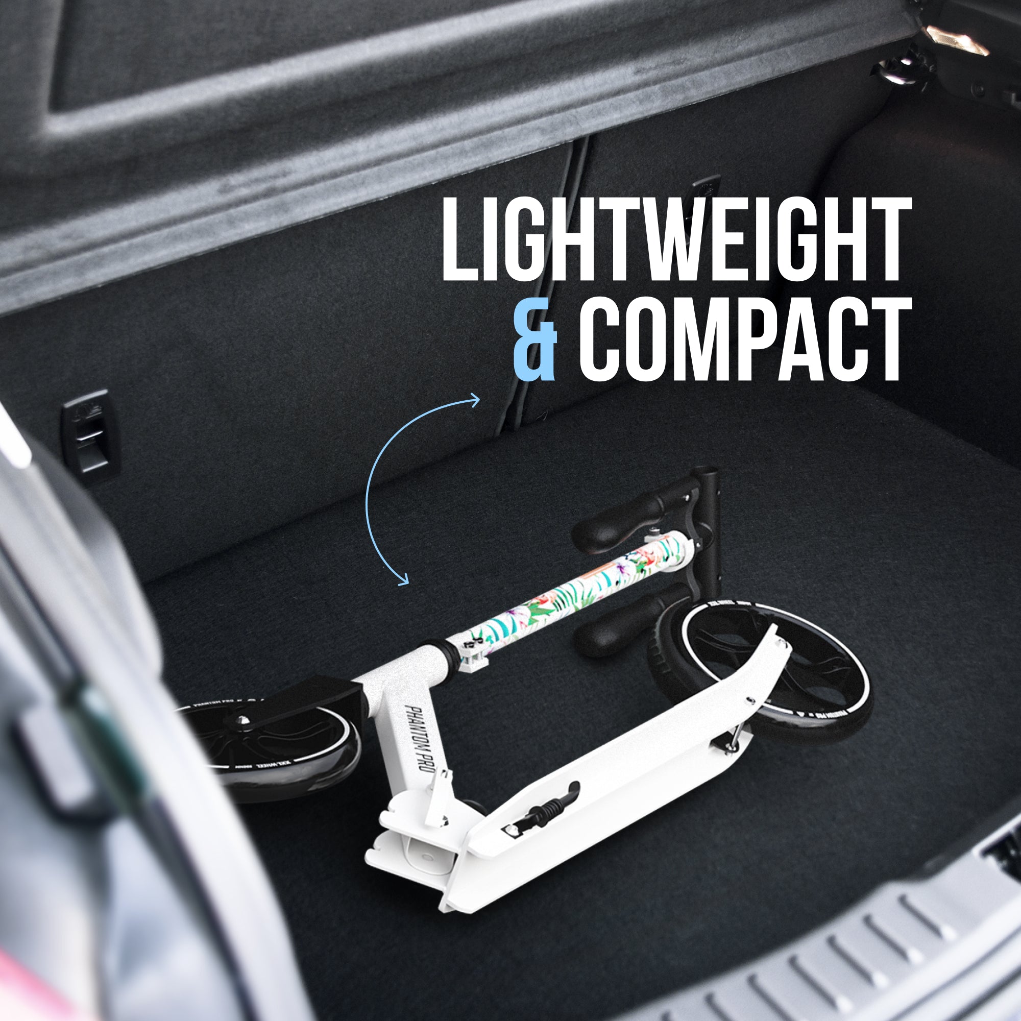 Apollo 'Phantom Pro' Opvouwbare en in hoogte verstelbare stadsscooter Flamingo