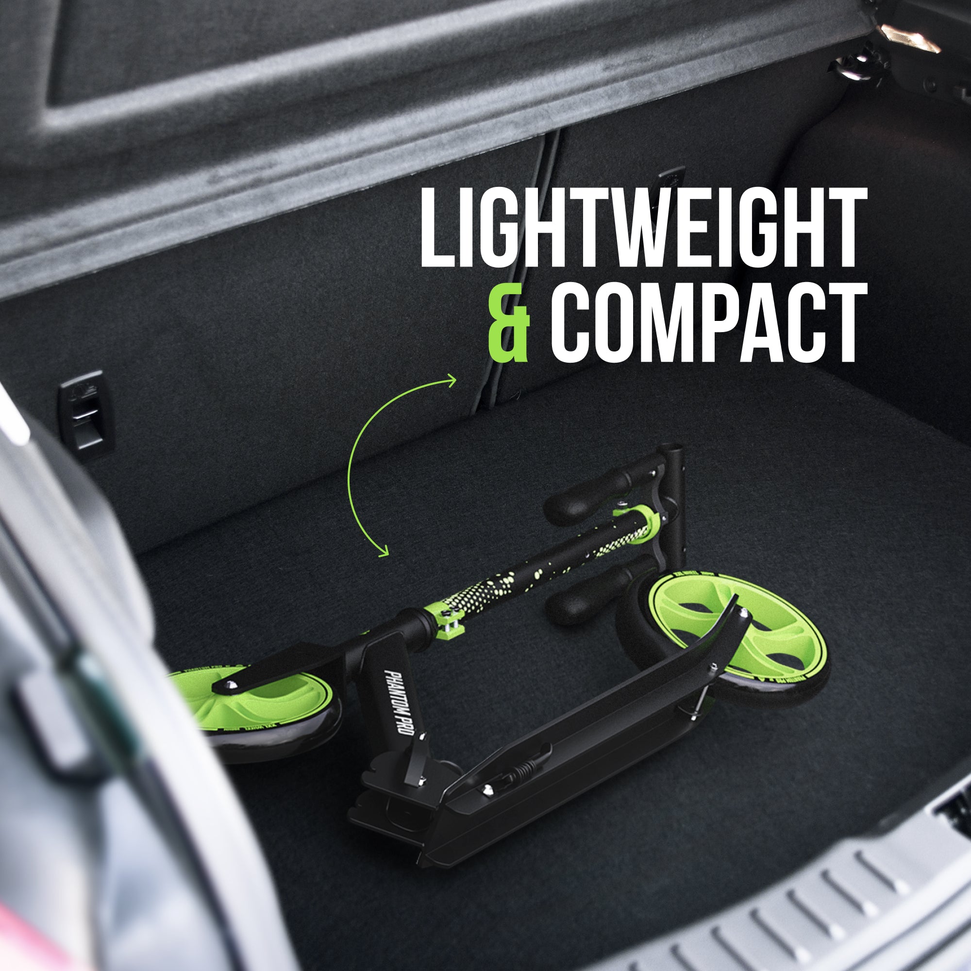 Apollo 'Phantom Pro' Opvouwbare en in hoogte verstelbare stadsscooter Groen