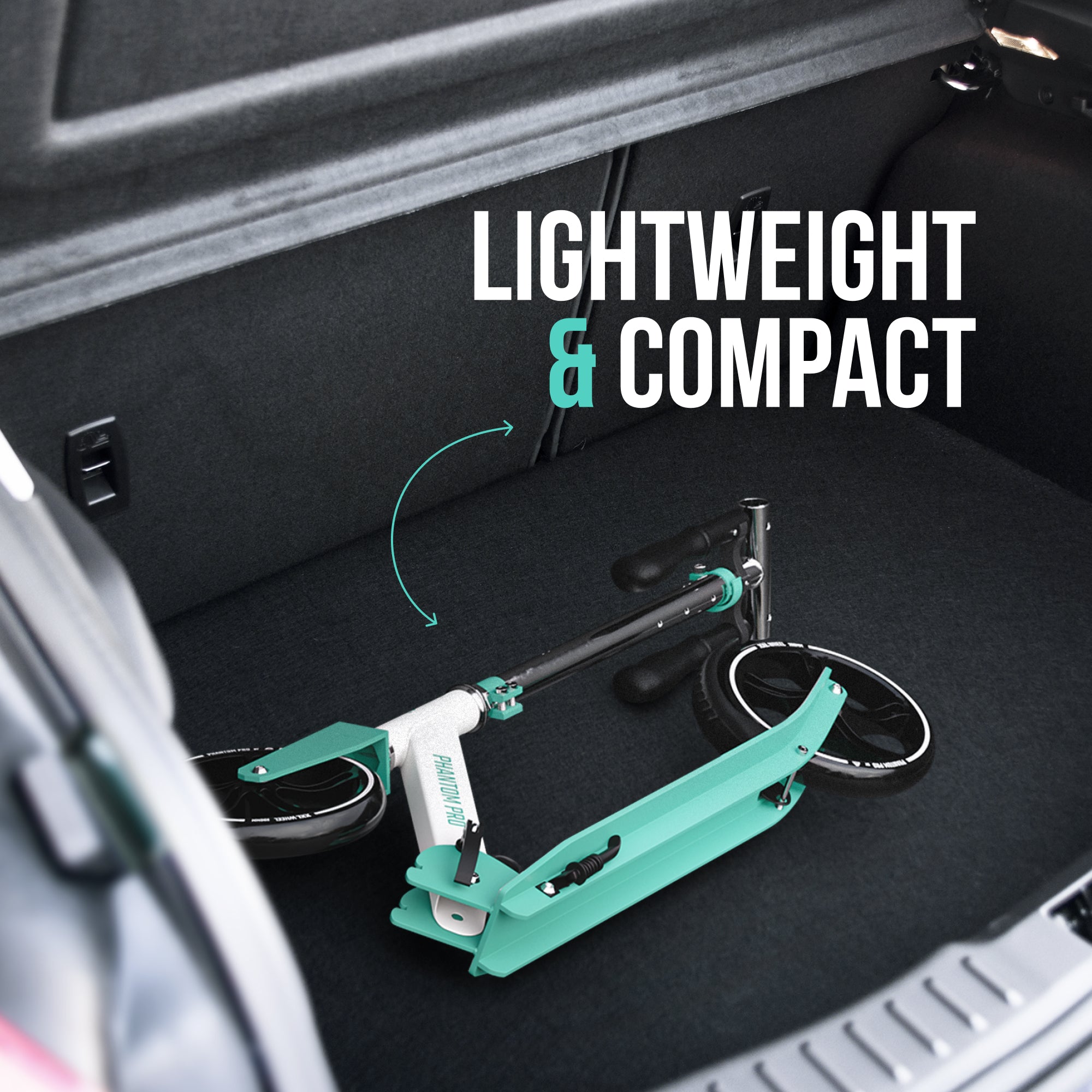 Apollo 'Phantom Pro' Opvouwbare en in hoogte verstelbare stadsscooter Mint